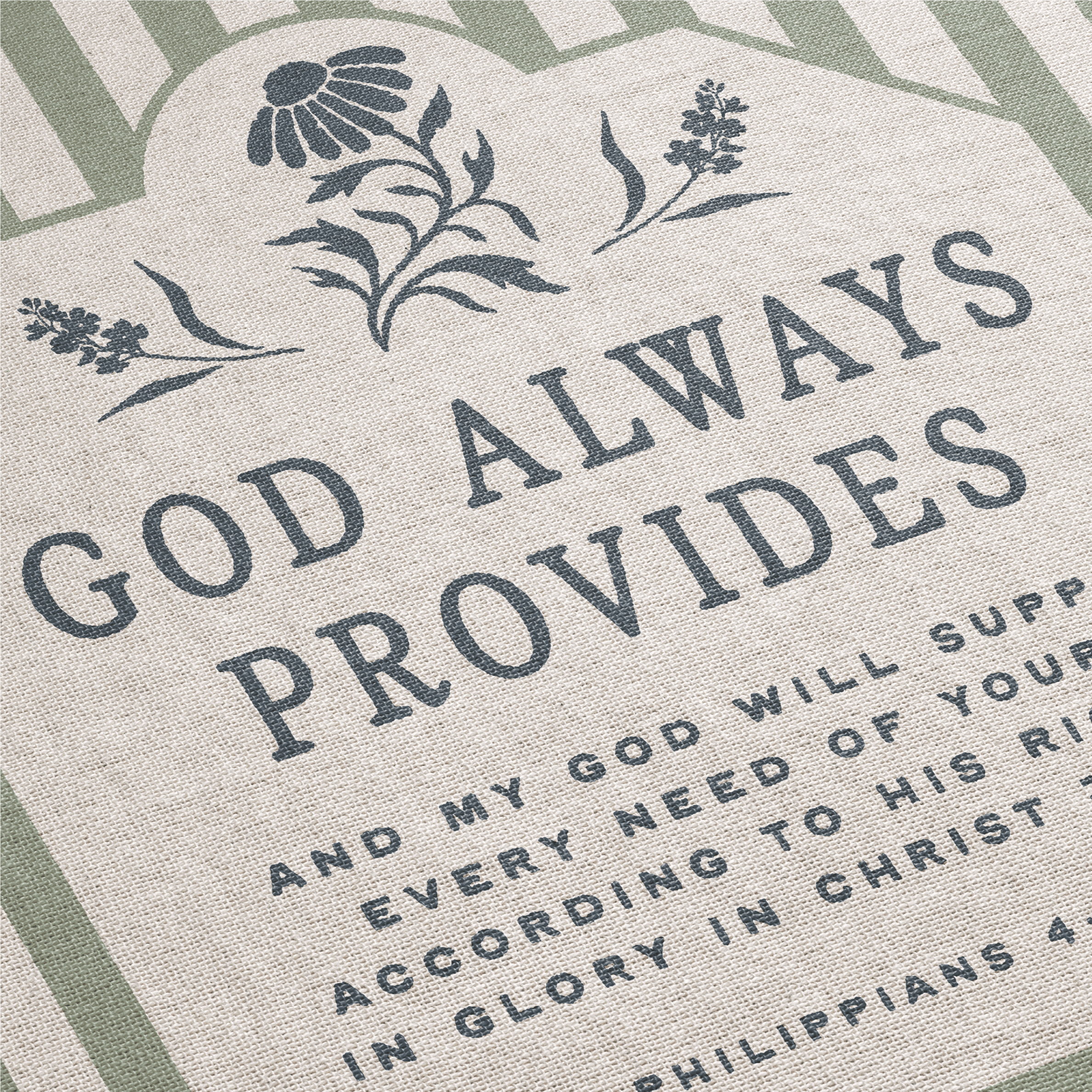 God Always Provides Woven Blanket – Philippians 4:19 Christian Throw