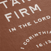 Stand Firm in the Lord blanket detail