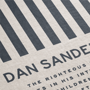 Textured surface with diagonal stripes and 'DAN SANDER' branding.