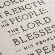 Text on fabric with religious inscription
