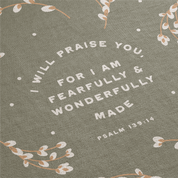 Fearfully & Wonderfully Made Woven Blanket – Psalm 139:14 Christian Throw