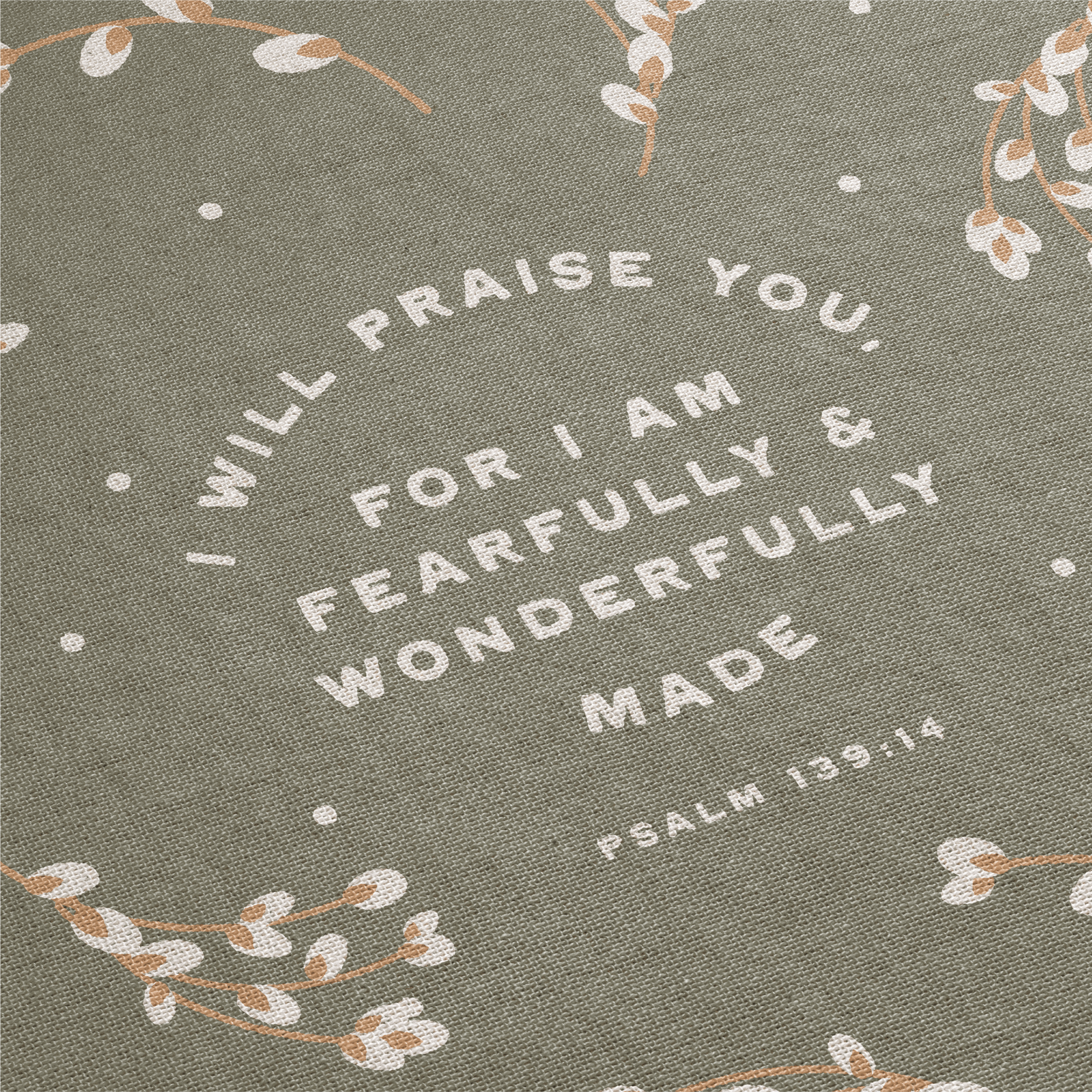 Fearfully & Wonderfully Made Woven Blanket – Psalm 139:14 Christian Throw