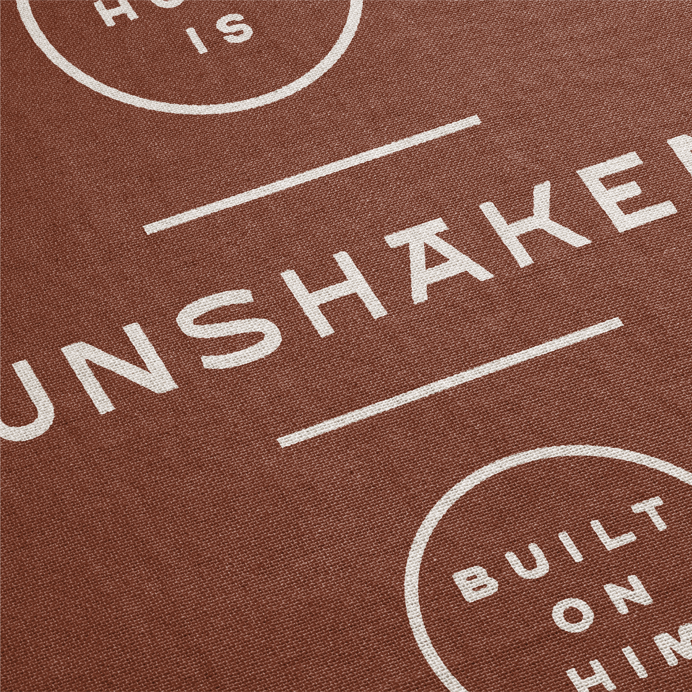 My Hope is Unshaken woven blanket Detail