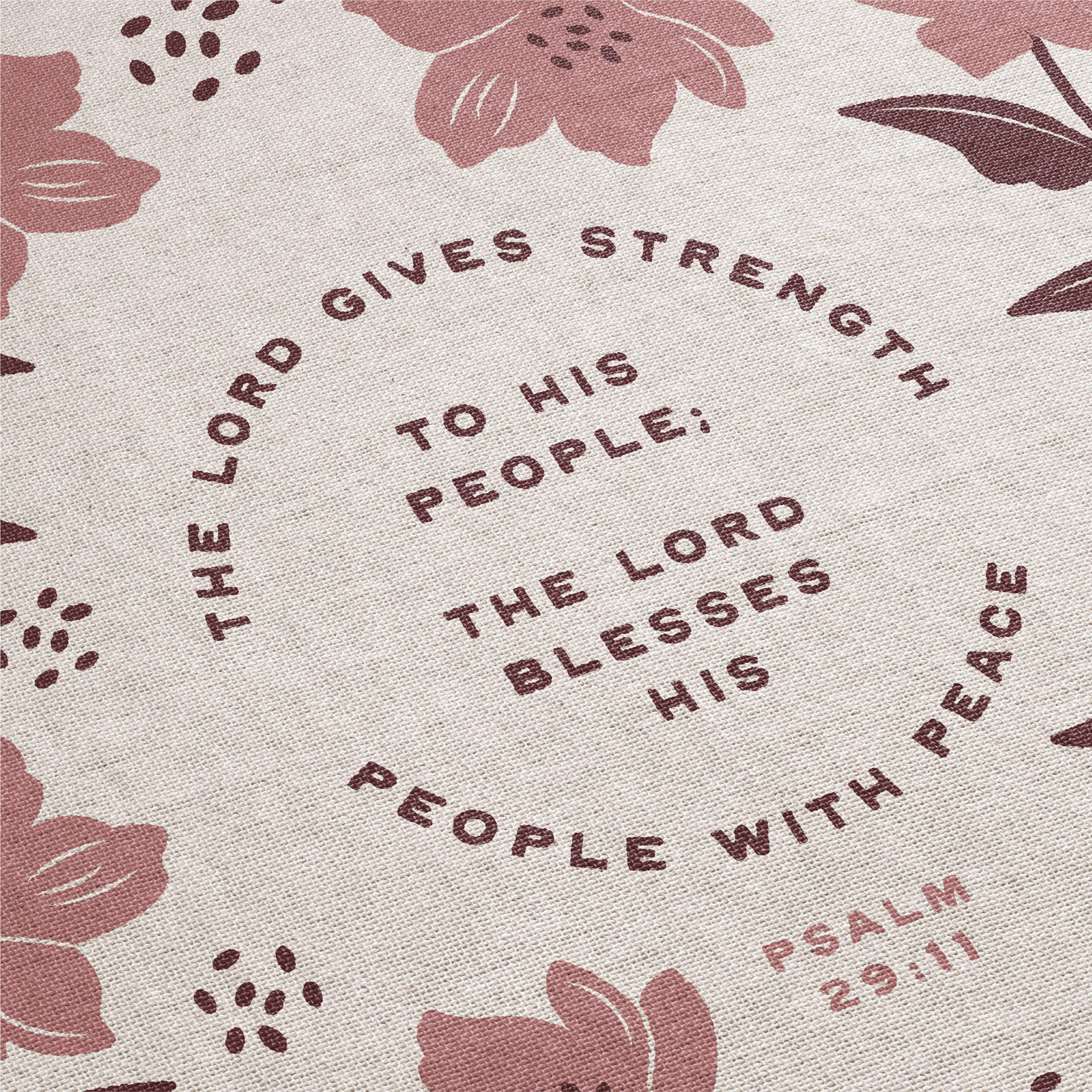 The Lord Gives Strength & Peace Woven Blanket – Psalm 29:11 Christian Throw