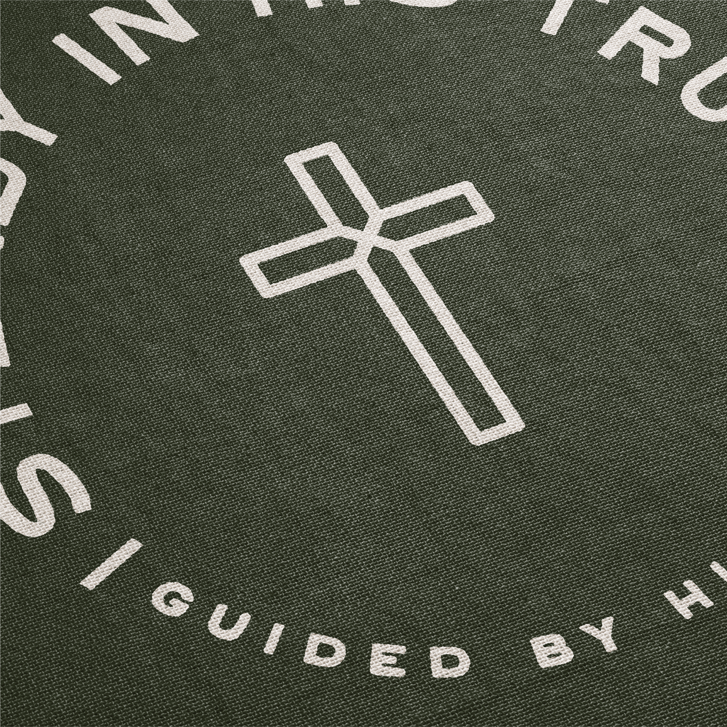 Steady In His Truth woven blanket details