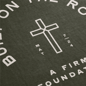 Built On The Rock A Firm Foundation Woven Blanket Detail 