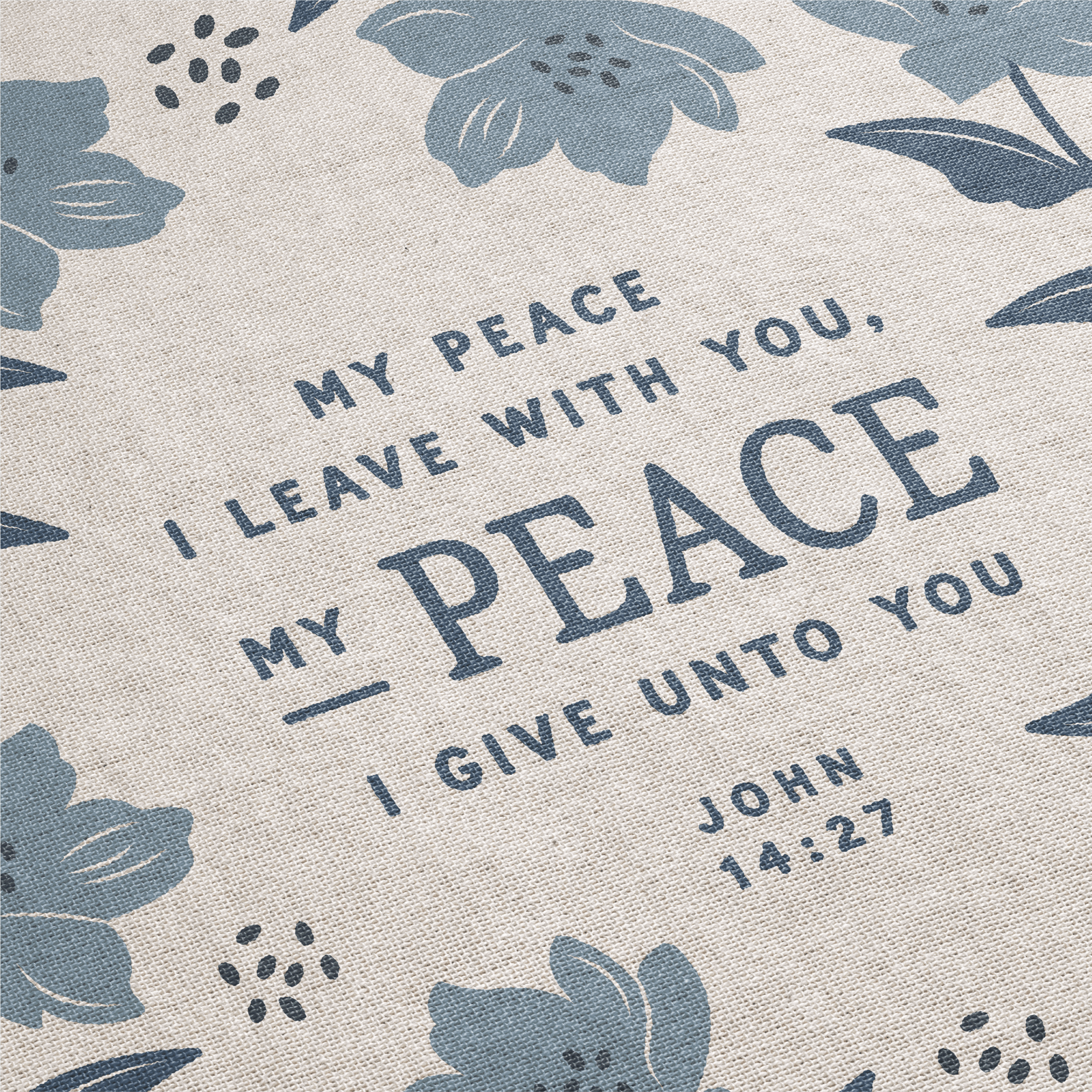 My Peace I Leave With You Woven Blanket – John 14:27 Christian Throw