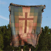 Display your faith with the Radiant Cross Blanket. This vibrant, 100% cotton throw features a bold cross design—perfect for gifting, decor, or reflection.