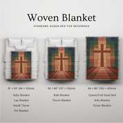 Display your faith with the Radiant Cross Blanket. This vibrant, 100% cotton throw features a bold cross design—perfect for gifting, decor, or reflection.