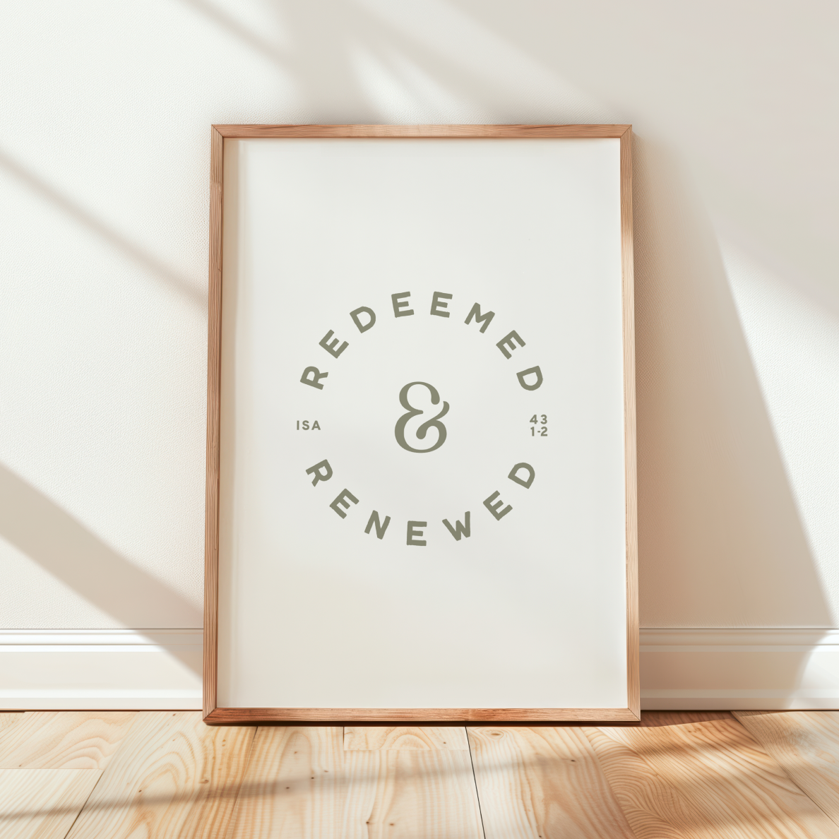 Redeemed & Renewed — Isaiah 43:1–2 Christian Art Print