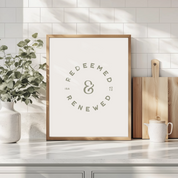 Redeemed & Renewed — Isaiah 43:1–2 Christian Art Print