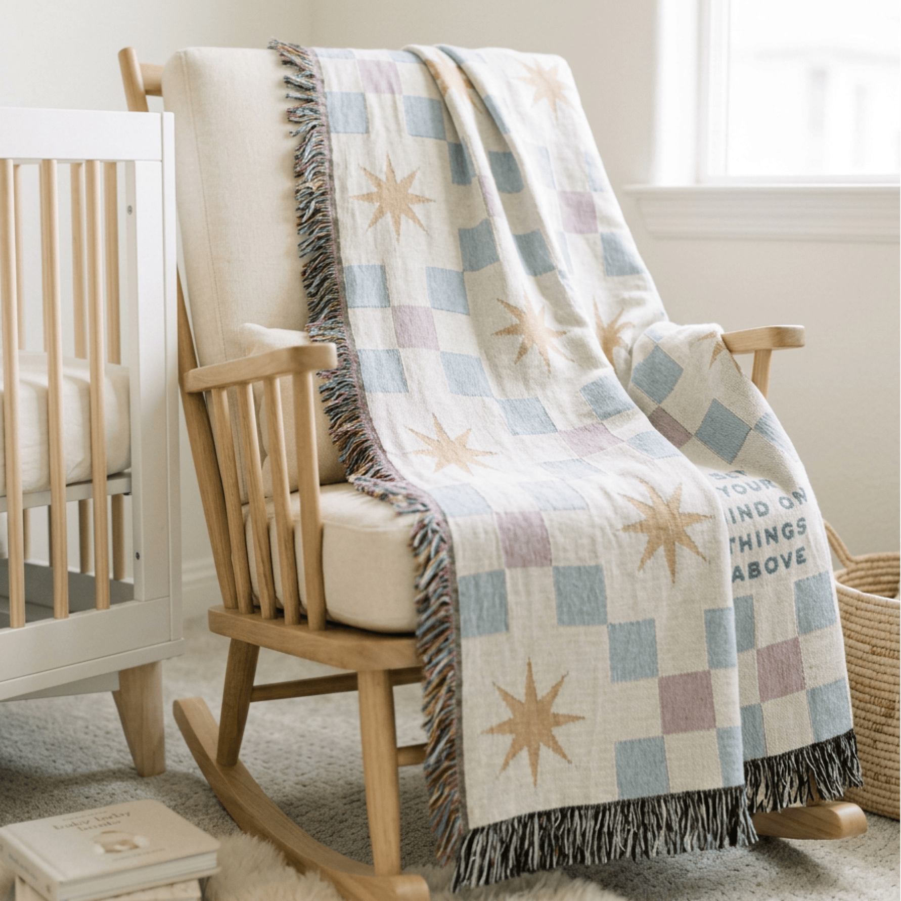 Set Your Mind on Things Above Woven Blanket – Colossians Inspired Christian Throw