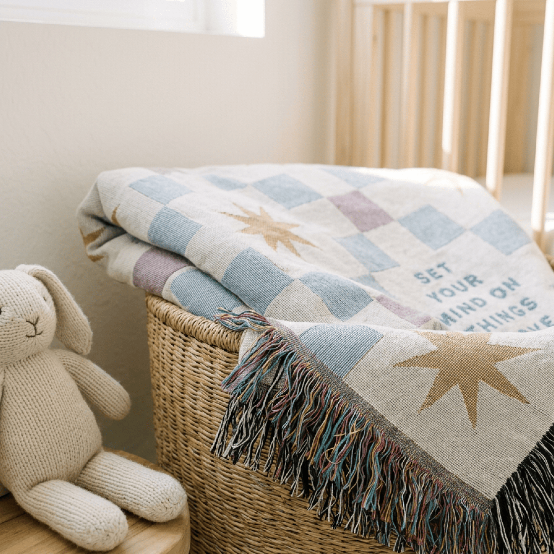 Set Your Mind on Things Above Woven Blanket – Colossians Inspired Christian Throw