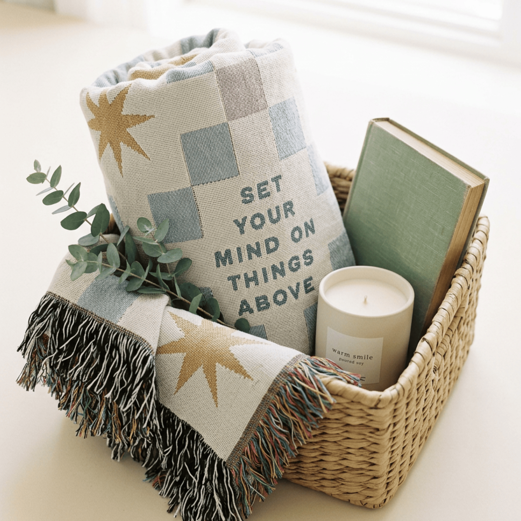 Set Your Mind on Things Above Woven Blanket – Colossians Inspired Christian Throw