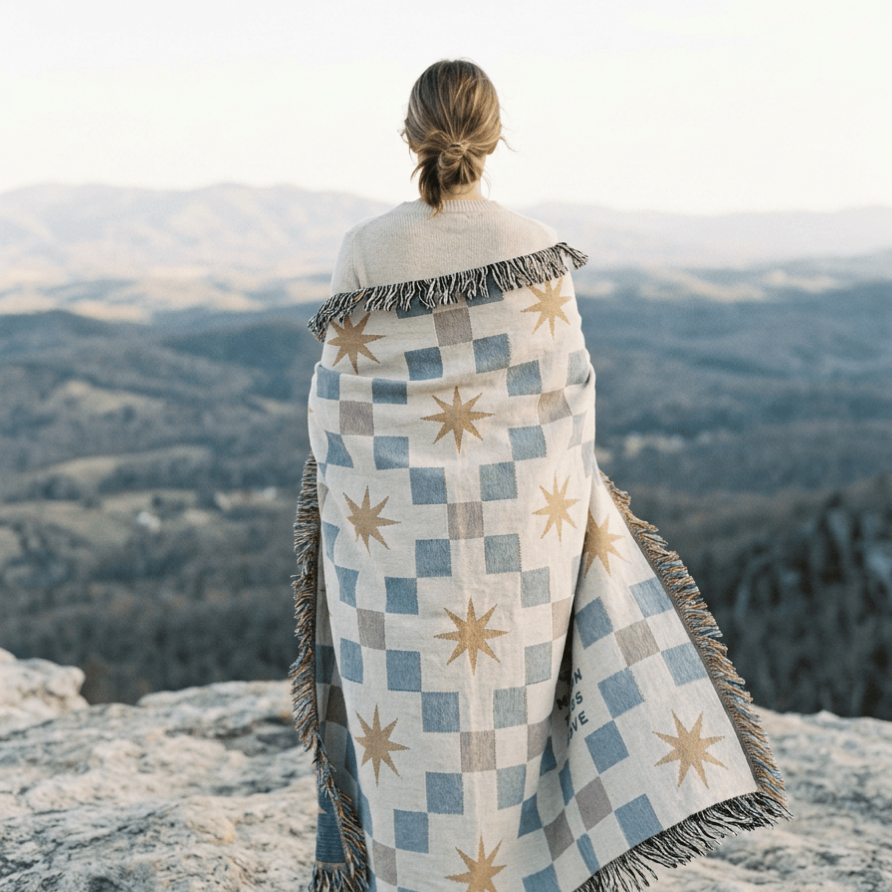 Set Your Mind on Things Above Woven Blanket – Colossians Inspired Christian Throw