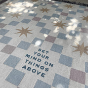 Set Your Mind on Things Above Woven Blanket – Colossians Inspired Christian Throw