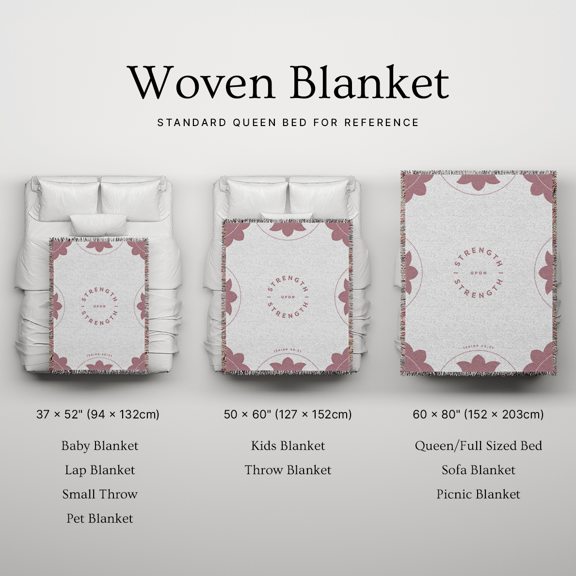 Strength Upon Strength Woven Blanket - Isaiah 40:31