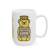 Christian ceramic mug with hand-lettered "Sweet Words" message, perfect for morning coffee, quiet devotionals, and meaningful faith-filled gifts.