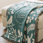 The Heavens Declare Woven Blanket – Psalm 19:1 Christian Throw