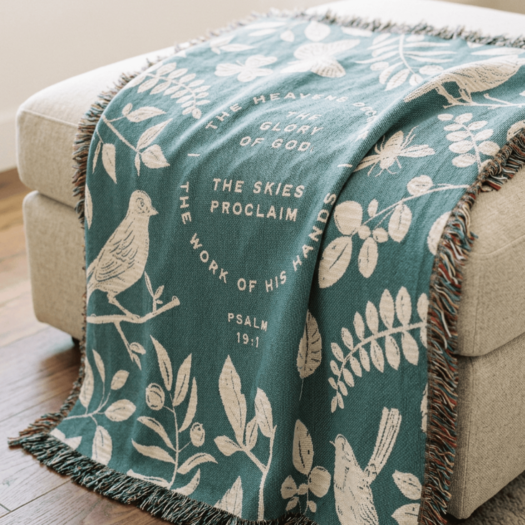 The Heavens Declare Woven Blanket – Psalm 19:1 Christian Throw