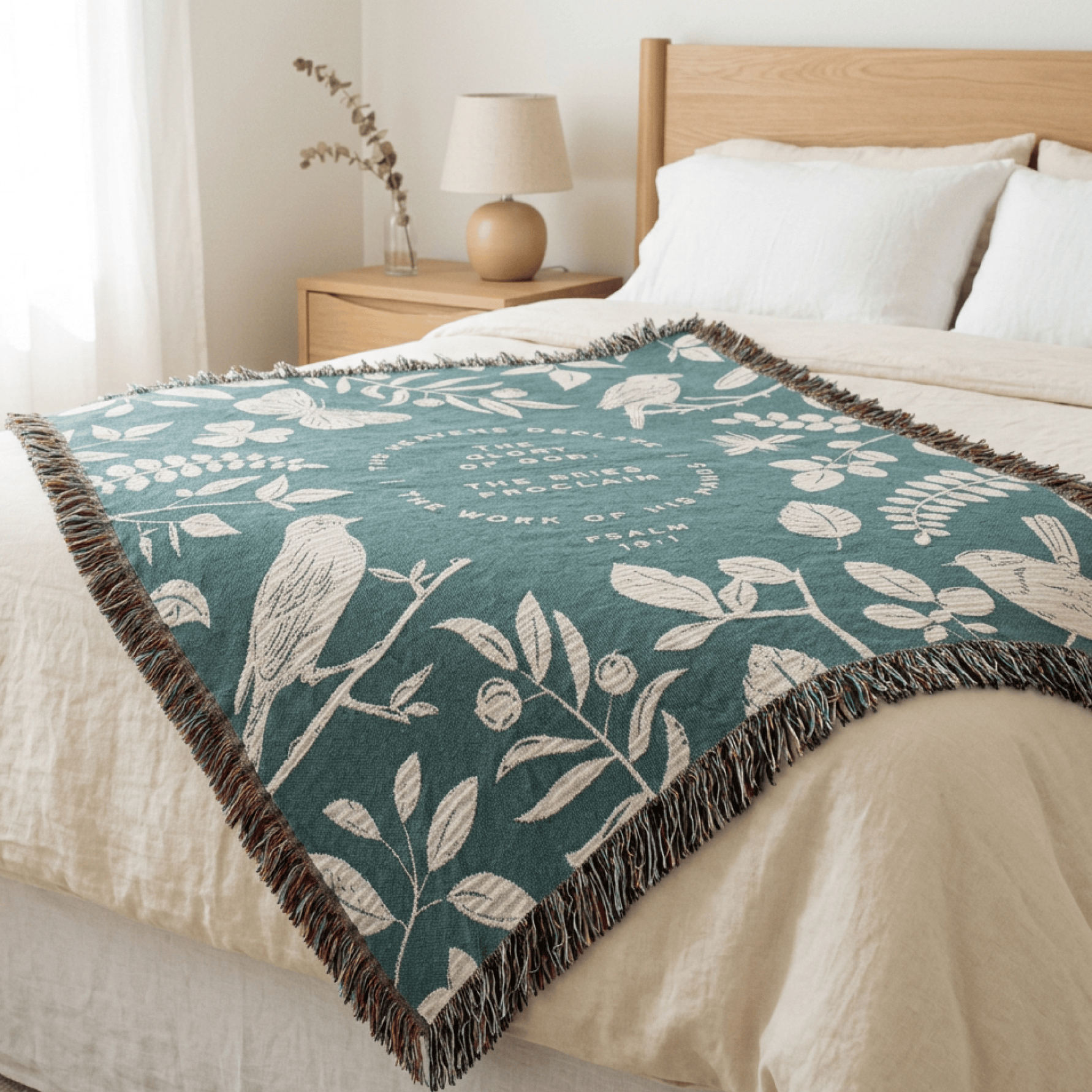 The Heavens Declare Woven Blanket – Psalm 19:1 Christian Throw