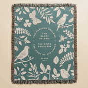 The Heavens Declare Woven Blanket – Psalm 19:1 Christian Throw