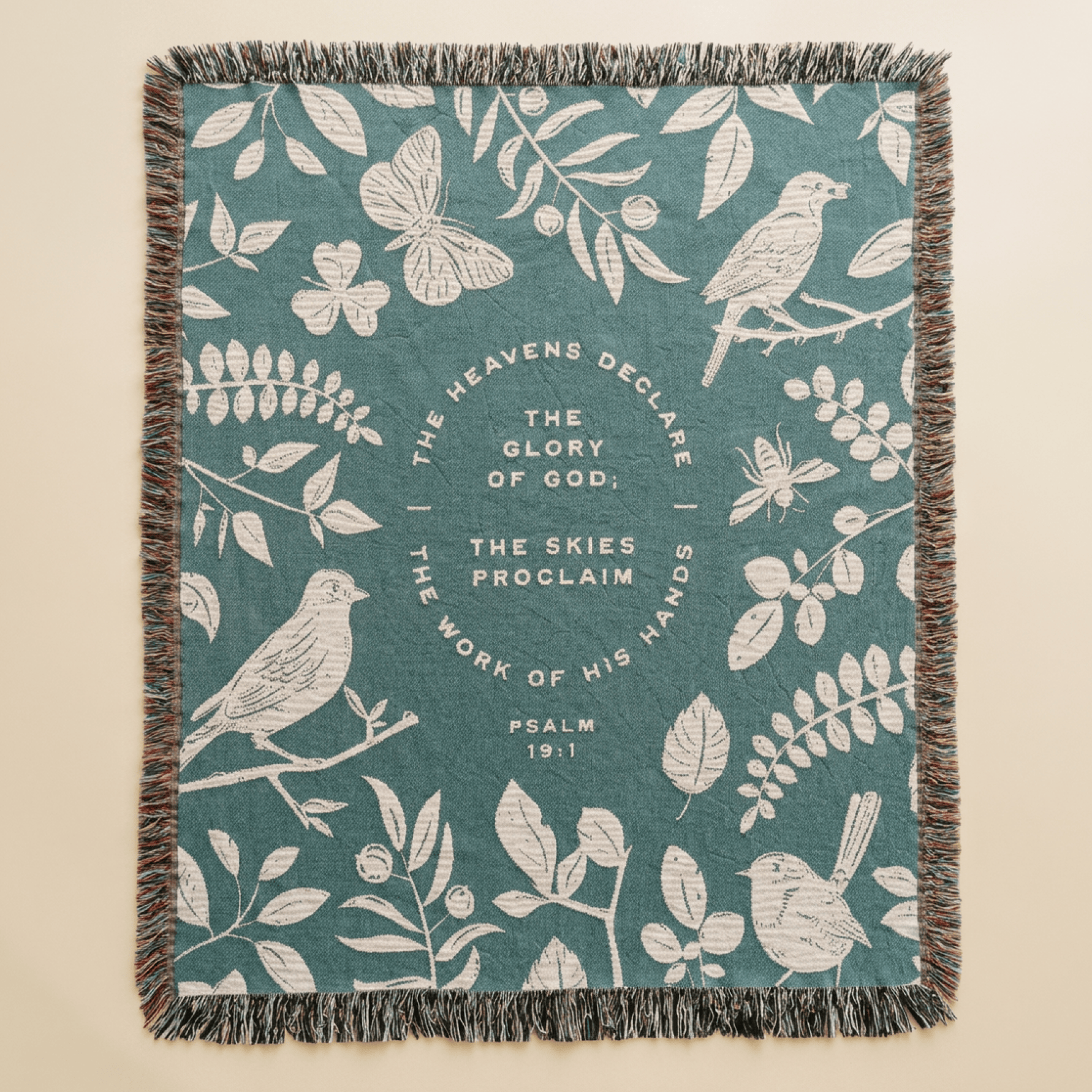 The Heavens Declare Woven Blanket – Psalm 19:1 Christian Throw