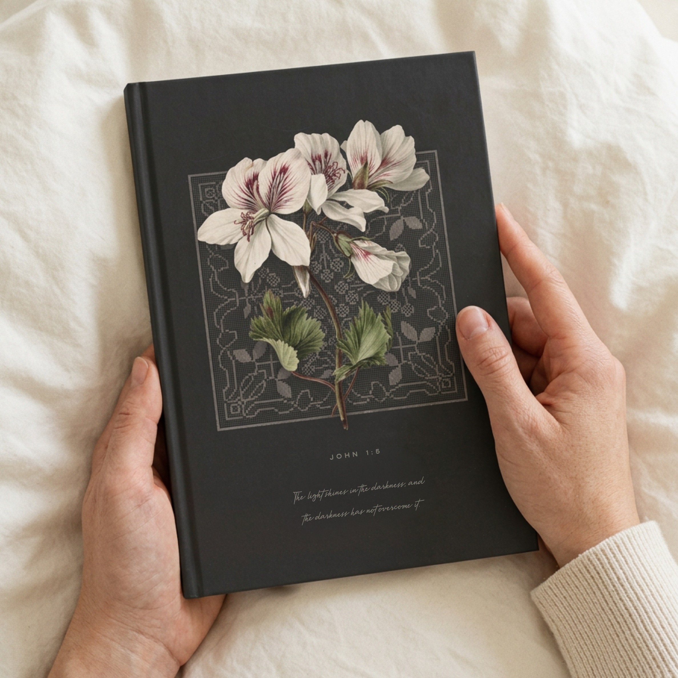 The Light Shines in the Darkness — John 1:5 Christian Journal & Notebook