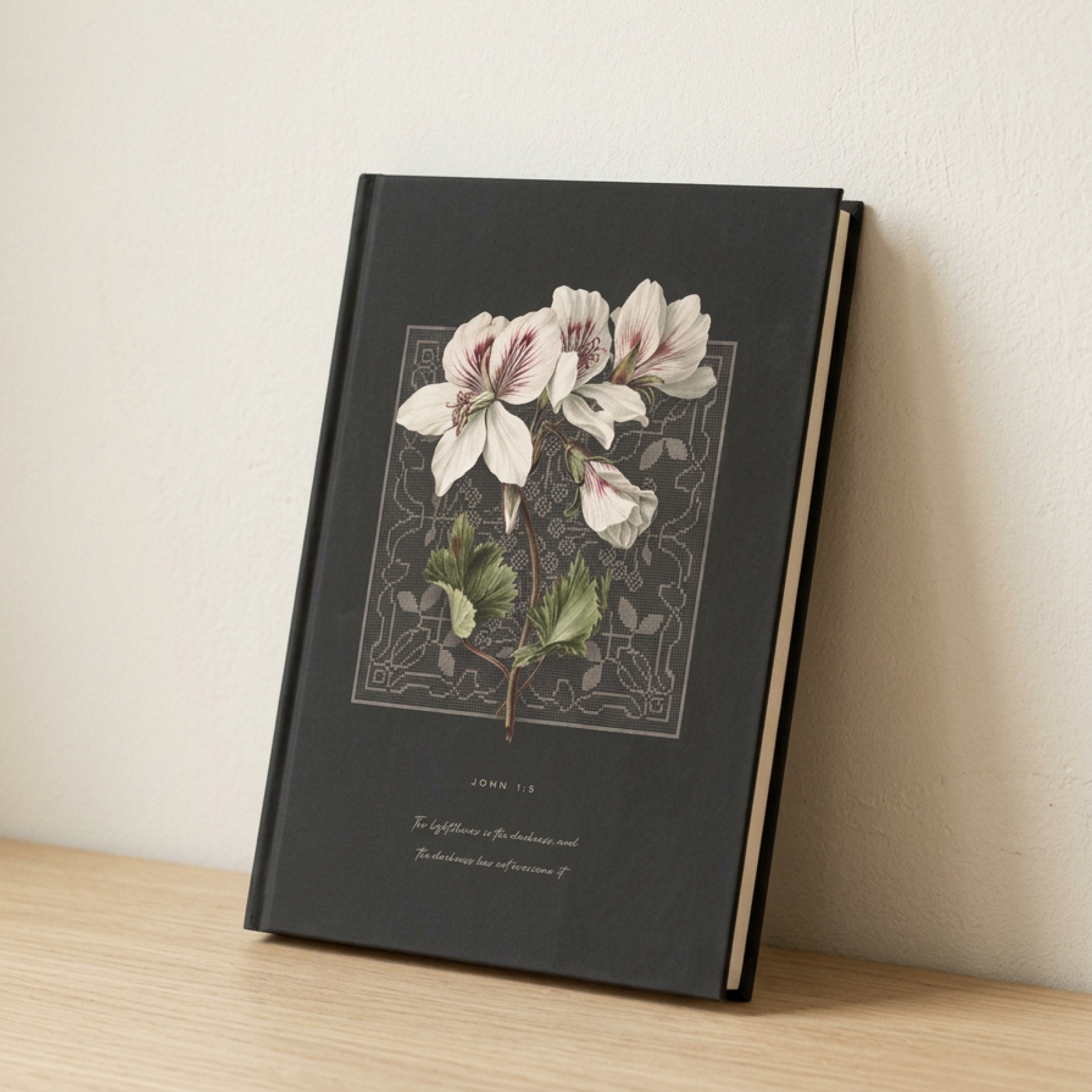 The Light Shines in the Darkness — John 1:5 Christian Journal & Notebook