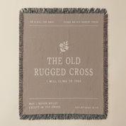 The Old Rugged Cross Woven Blanket — Christian Hymn Throw