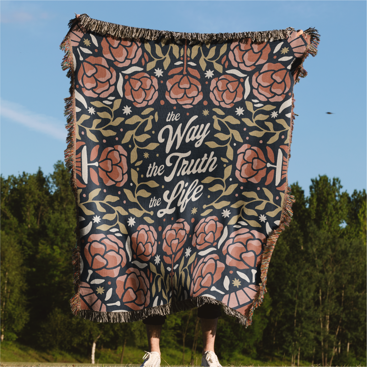 The Way, The Truth, The Life Woven Blanket