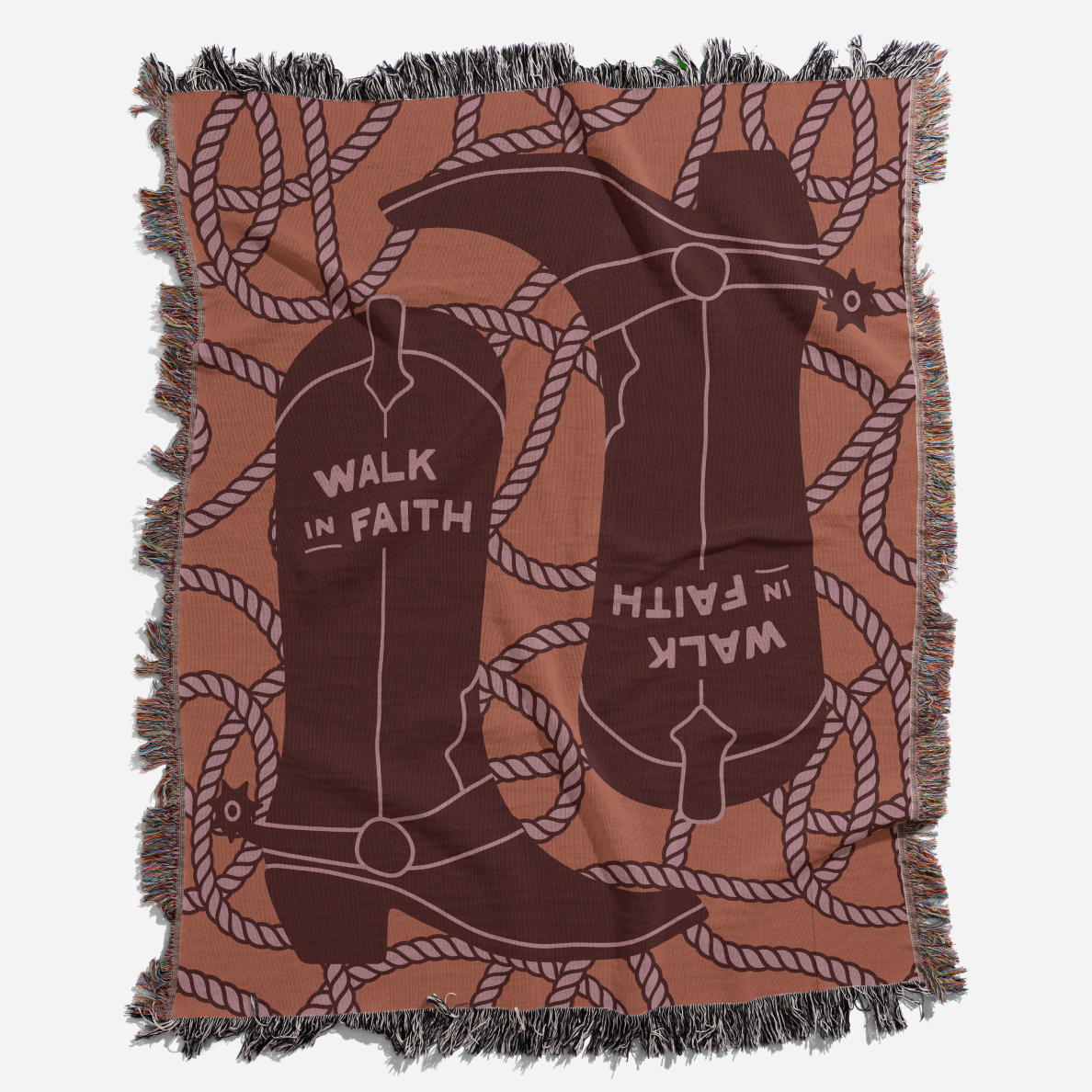 Blanket with walk in faith. 