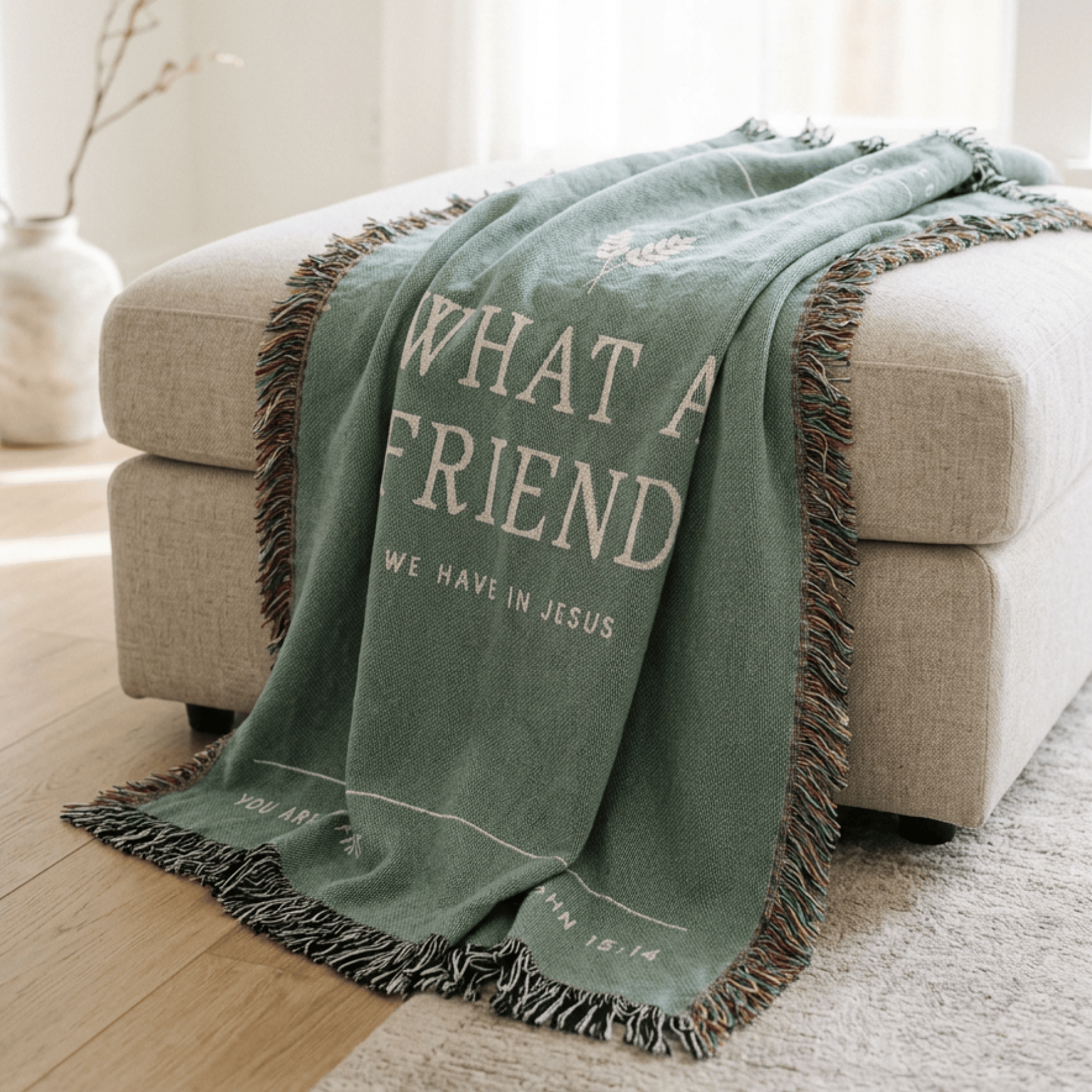 What a Friend We Have in Jesus Woven Blanket — Christian Hymn Throw