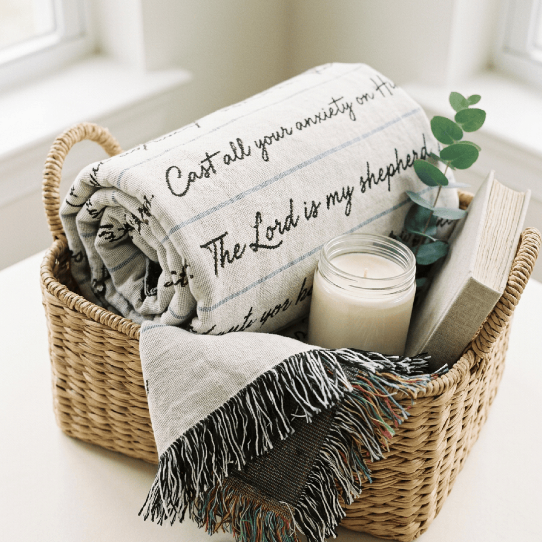 Wrapped in His Love & Comfort Woven Blanket