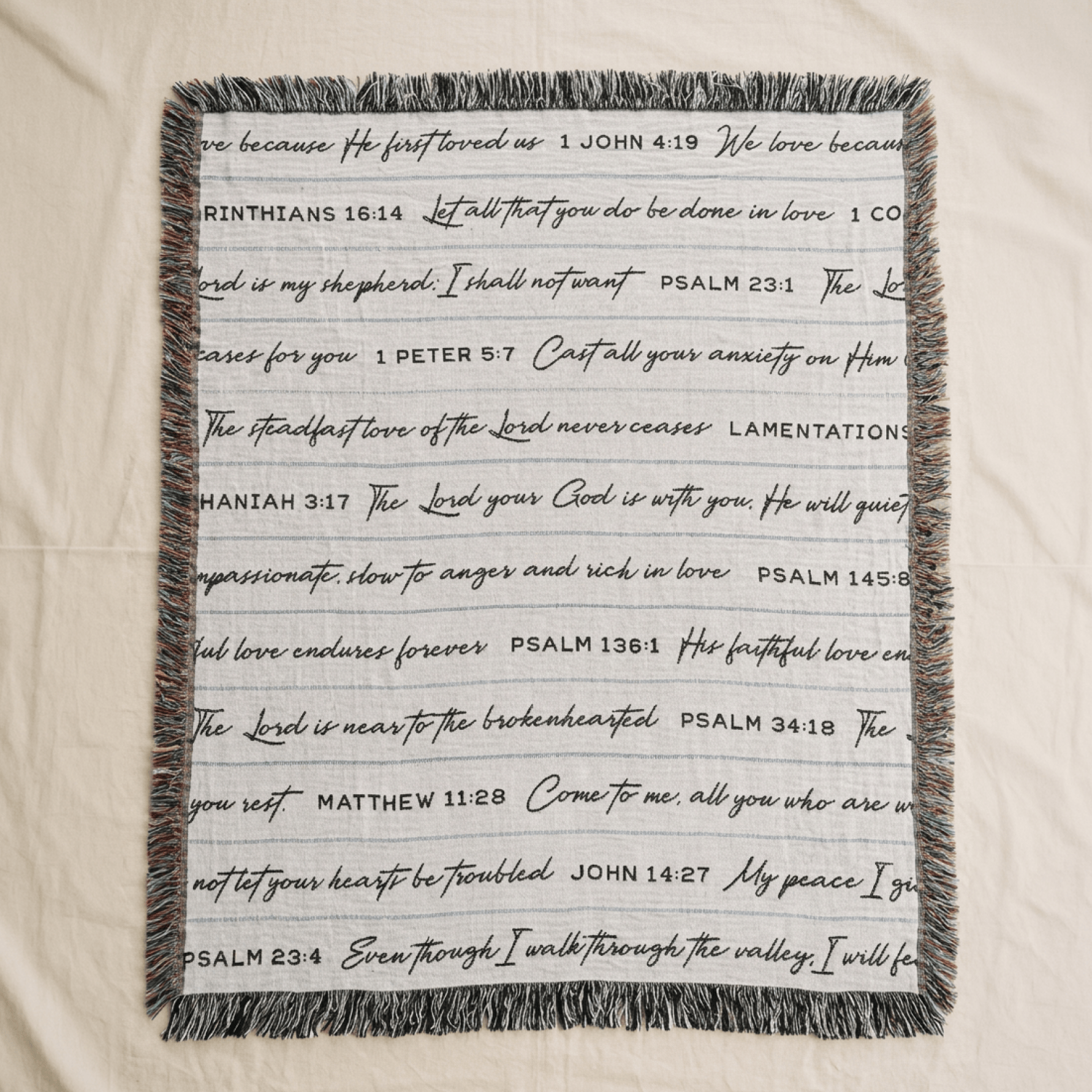 Wrapped in His Love & Comfort Woven Blanket