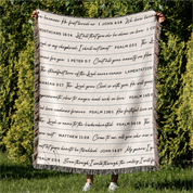 Wrapped in His Love & Comfort Woven Blanket