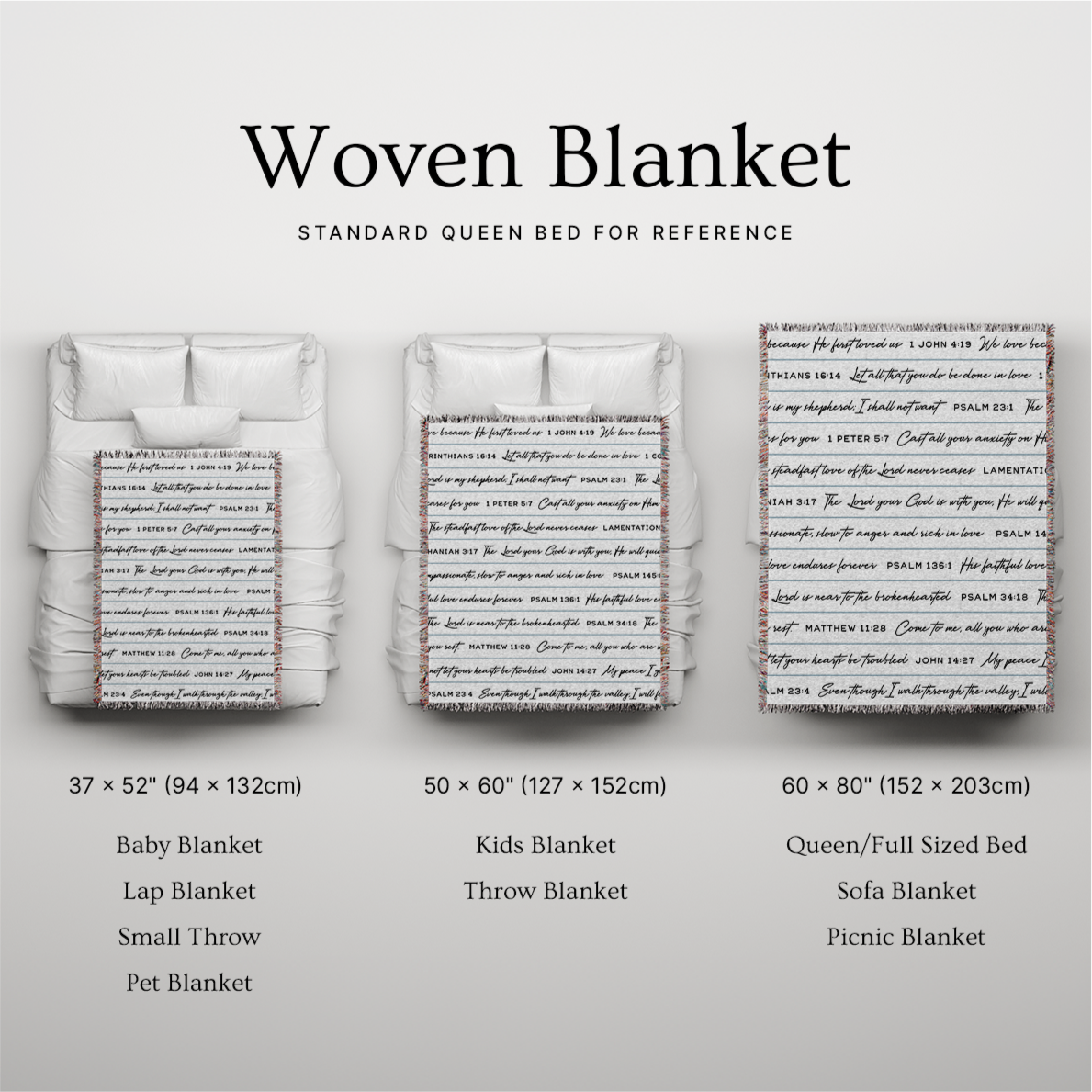Wrapped in His Love & Comfort Woven Blanket